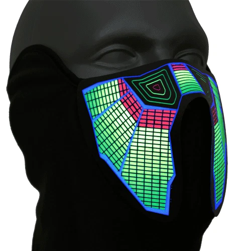 LED Equalizer Maske Raver Festival Gadget Gesicht Karneval Party DJ Club Disko