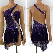 Competition Figure Skating Dress Girls Ice Skating Dresses Custom purple dyeing