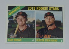 HUNTER STRICKLAND SIGNED AUTO'D 2015 TOPPS HERITAGE CARD #373 SF GIANTS