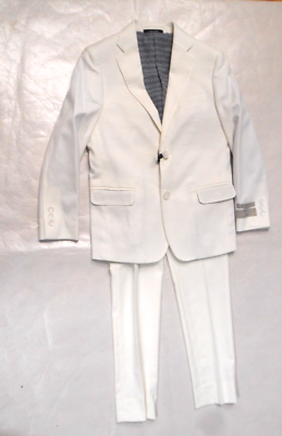 #ad Boys T.O. White Jacket amp; Pants 2PC. Suit Slim Classic amp; Husky Sizes 4 20 $49.00