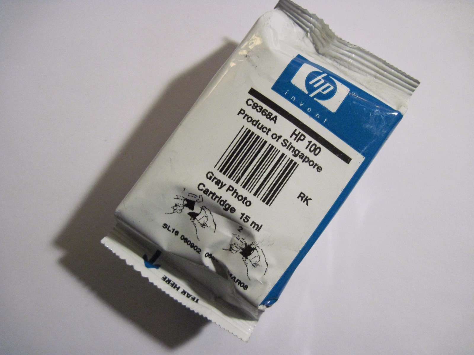 NEW!!! GENUINE HP 100 Gray Photo Ink Cartridge (HP C9368A, C9368AN) FREE SHIP