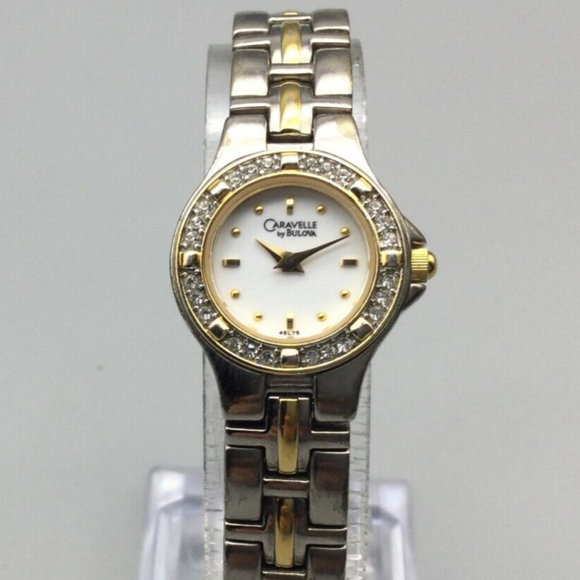 Caravelle By Bulova Watch Women 23mm Silver Gold Two Tone 45L75