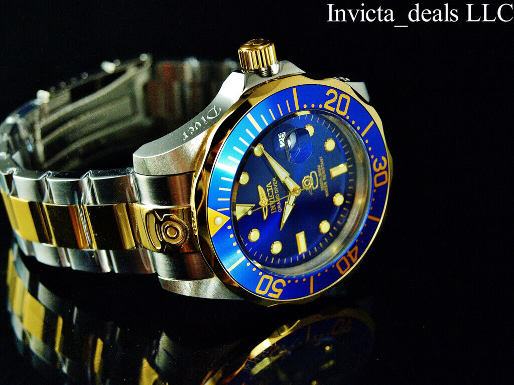 Invicta Men's 47mm GRAND DIVER Automatic Blue Dial Gold Invicta Men's 47mm GRAND DIVER Automatic Blue Dial Gold
