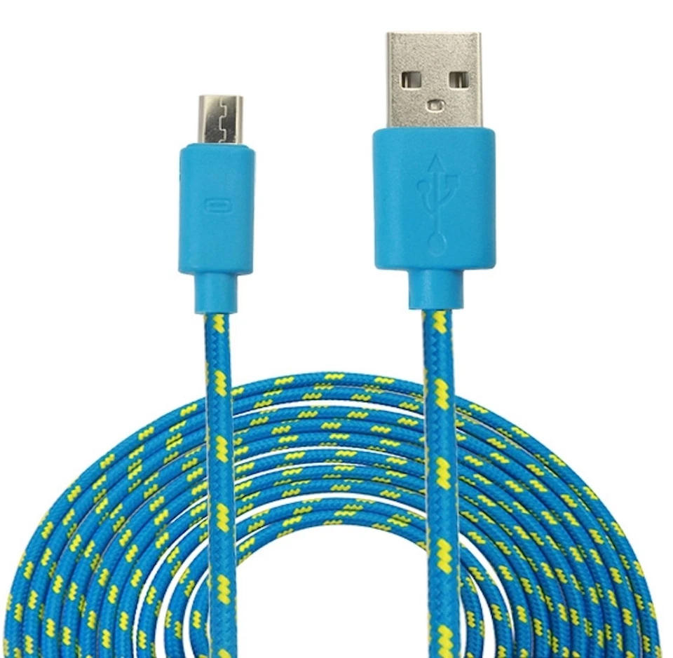  6FT 2M MICRO USB Braided charger Data Sync Cable FOR Samsung s6+ s7 ANDROID HTC - Image 2 of 4
