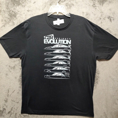 GTR Evolution Shirt Adult Extra Large Black Graphic 80 Eighty Short Sleeve Mens