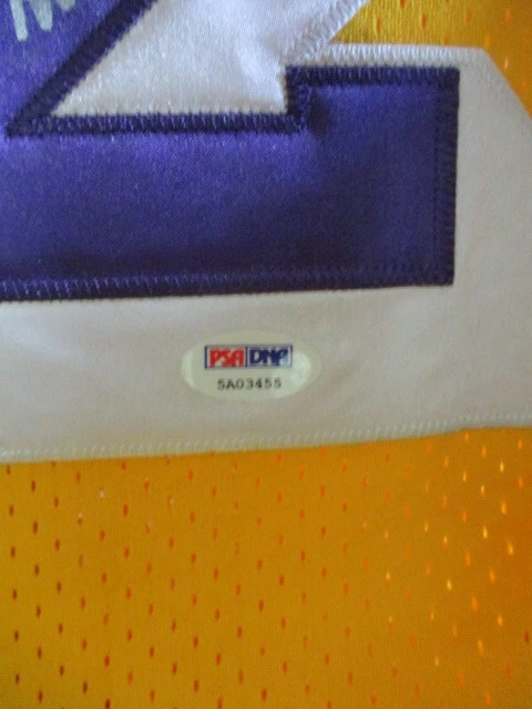 Magic Johnson Autographed Lakers Jersey  PSA Authentic Hardwood Classic Jersey - Image 3 of 4