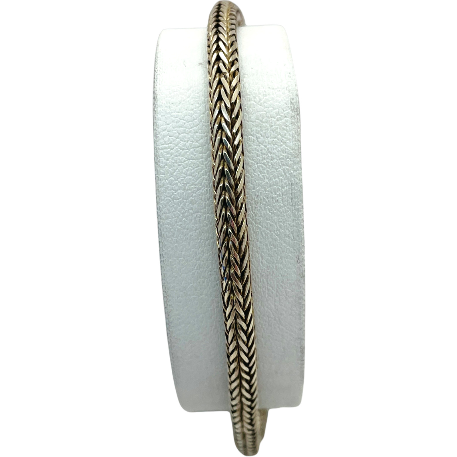 BALI Solid Sterling Silver Weave Oxidized 5mm Bra… - image 2