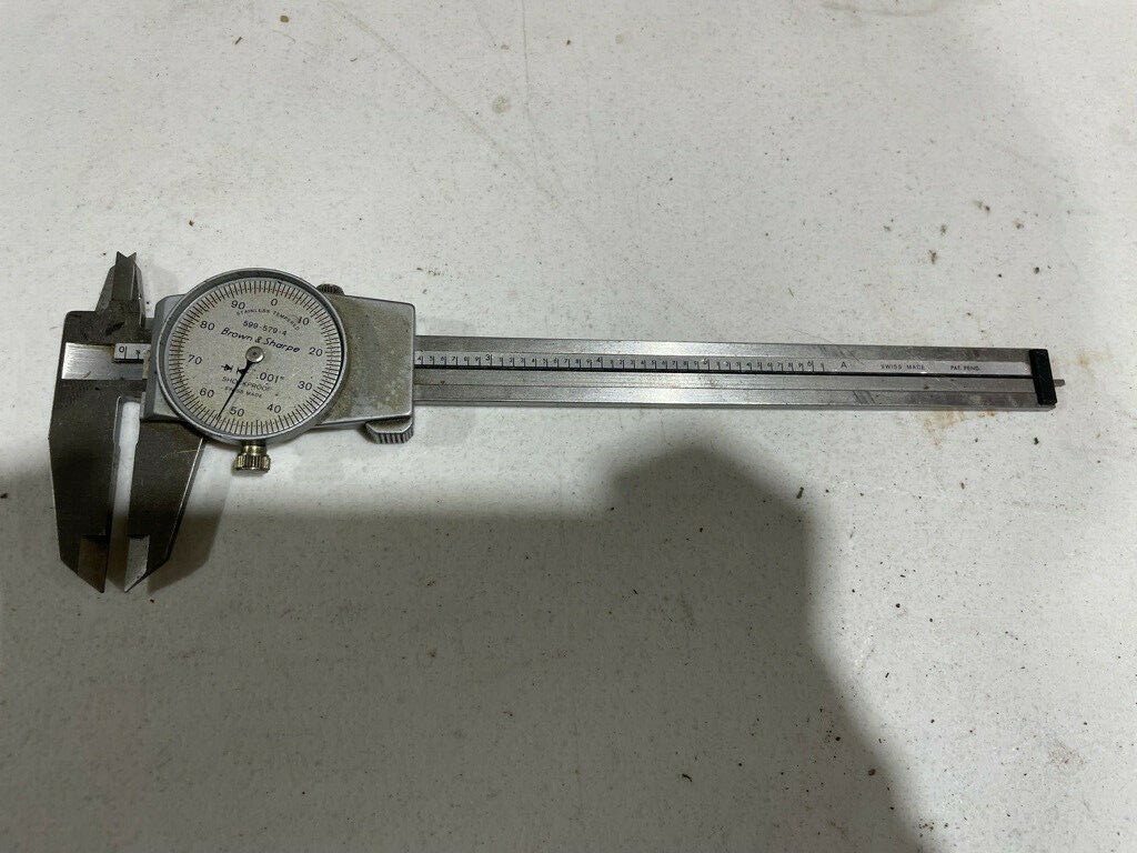 BROWN & SHARPE 599-579-4 DIAL-CAL PRECISION DIAL CALIPER (MISSING LENS ...