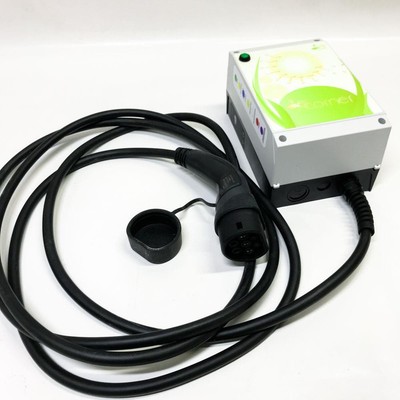 E-Corner Wall-Box Charging Station for Electric Vehicles with Type 2 Male |