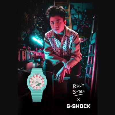 未使用G-SHOCK GA-2100RB-3AJR Rich Brian コラボ G-Shock x Rich Brian Limited Edition Bluetooth Analog-Digital