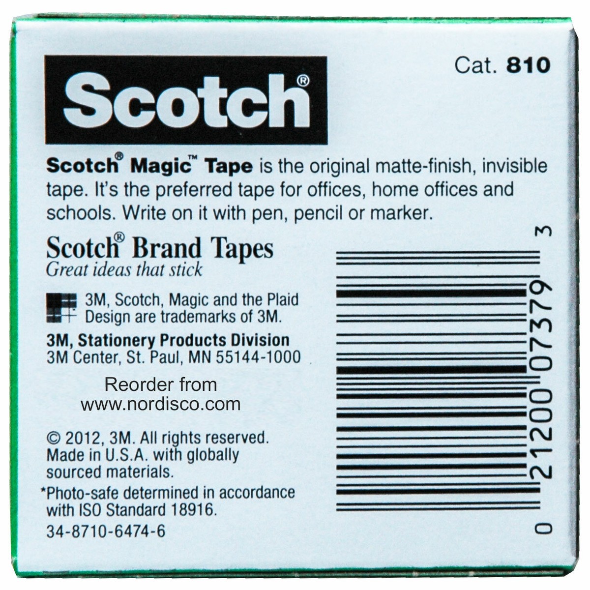 Scotch Magic Tape Refill Roll, 1 Inch X 2592 Inches, Clear Matte Finish
