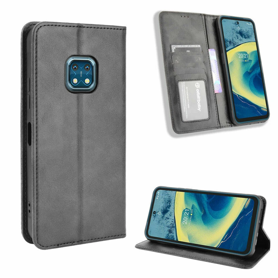 For Nokia XR20 Case Shockproof Magnetic Flip PU Leather Wallet Card Stand Cover - Image 3 of 4