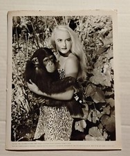 Anita Lhoest Captive Girl Leopard Print Chimp Orig 1950 8x10 Columbia Photo