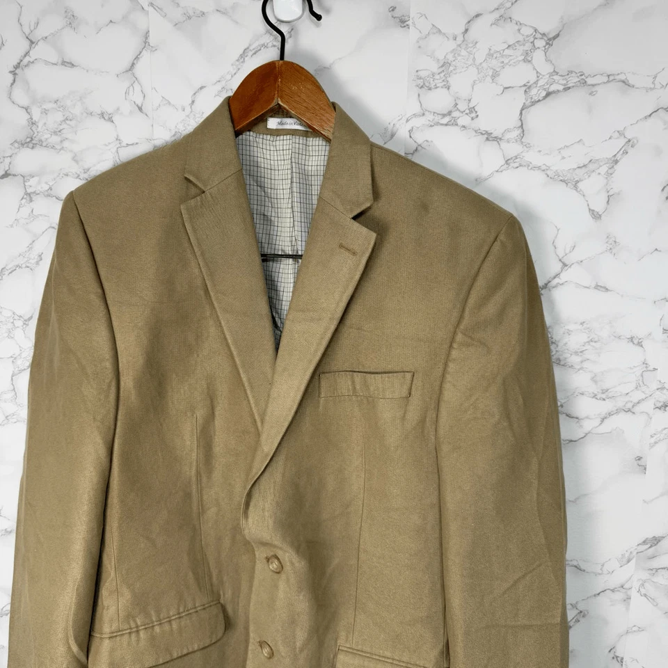 Abrigo deportivo Blazer Lauren Ralph Lauren para hombre talla 42L tostado #F648 Foto 2 de 4