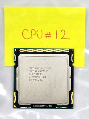 Intel Core i3-550 3.20GHZ/4M/09A Dual-Core CPU SLBUD LGA1156 Socket H #12