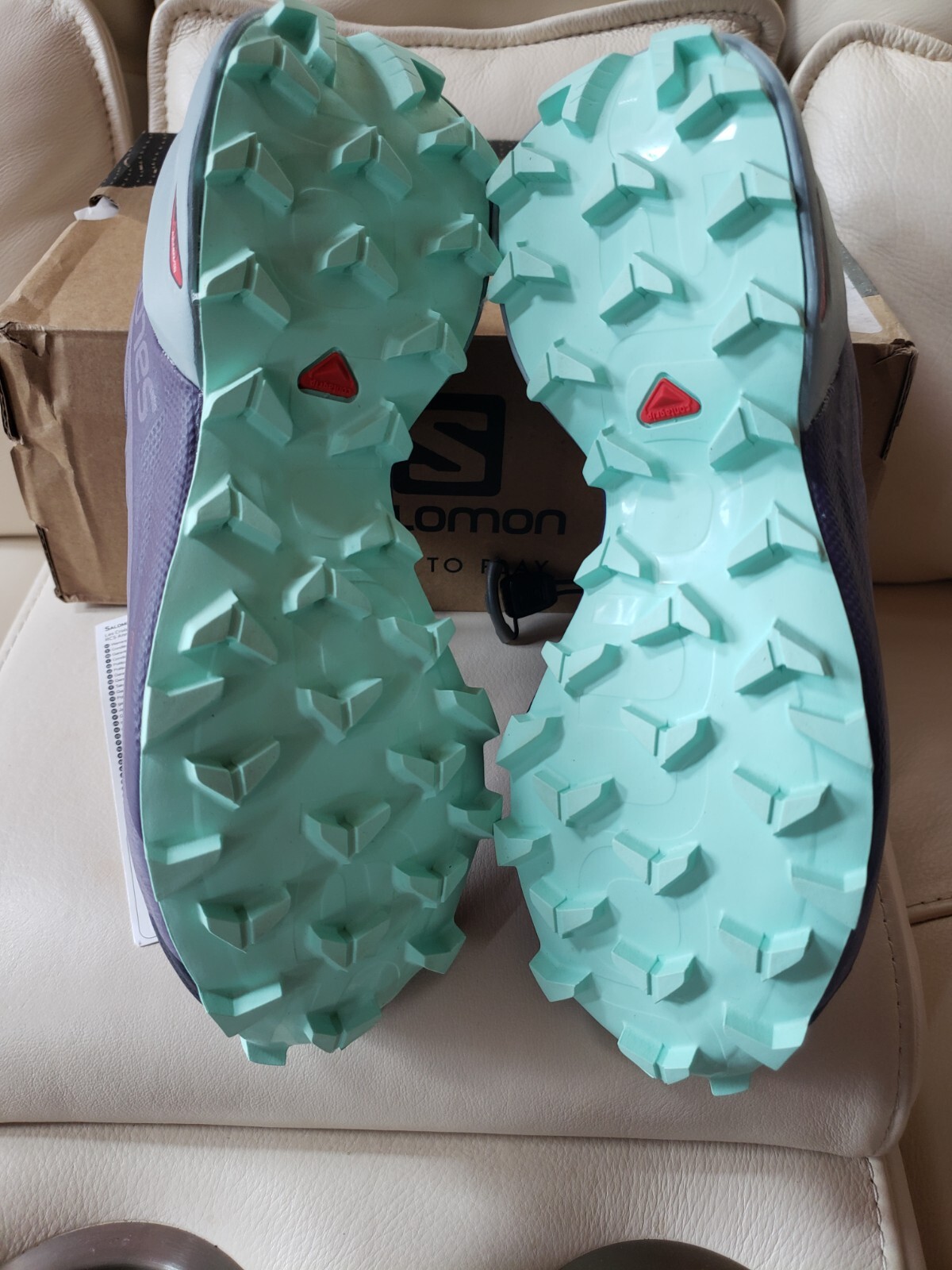 Salomon SpeedCross 5 W scarpe da trekking trail running donna sera blu cadetto yucca