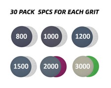 100pcs 6 Inch Hook Loop Sanding Discs 40-2000 Grit Orbital Da Sander Paper Pads