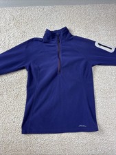 Eddie Bauer First Ascent 1/4 Zip Pullover Women's M Purple Sweatshirt Outdoors