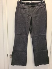 Ann Taylor LOFT Womens Pants Dark Chambray Navy Trouser 12  Flare
