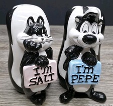 Vintage Pepé Le Pew & Penelope Salt & Pepper...