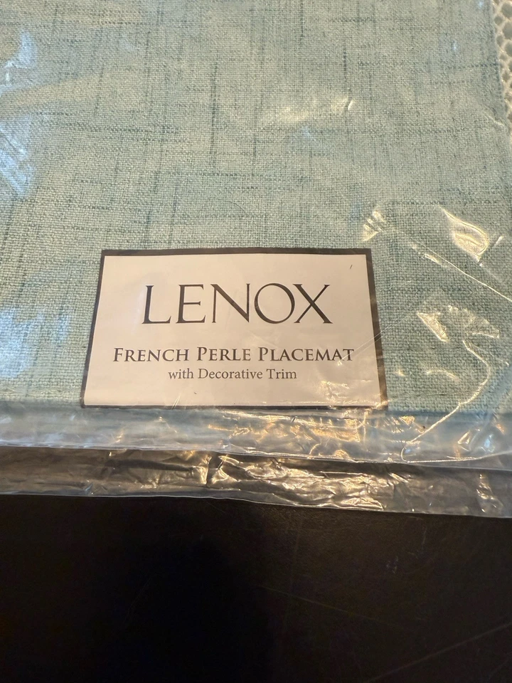 Lenox French Perle Set 4 Placemats Ice Blue -New Never Used - Image 3 of 4