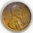 1942 Lincoln Wheat Cent – WOODGRAIN / WOODY Error – Bronze Alloy Striations – VF