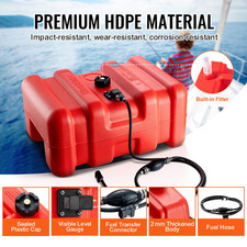 Marine Fuel Tank, 14.53 Gallon/55L - Portable Durable Boat Gas Tank