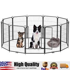 12-Panel 40 inch Tall Dog Fence Indoor for Yard, Anti-Rust Dog Playpen with Gate