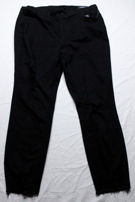 Royalty For Me Women's Plus High Waisted Denim Ankle Joggers AC2 Black Size 1X 
