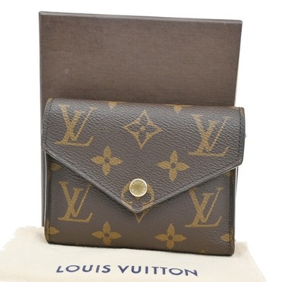 LOUIS VUITTON Victorine Trifold Wallet Monogram Leather Brown