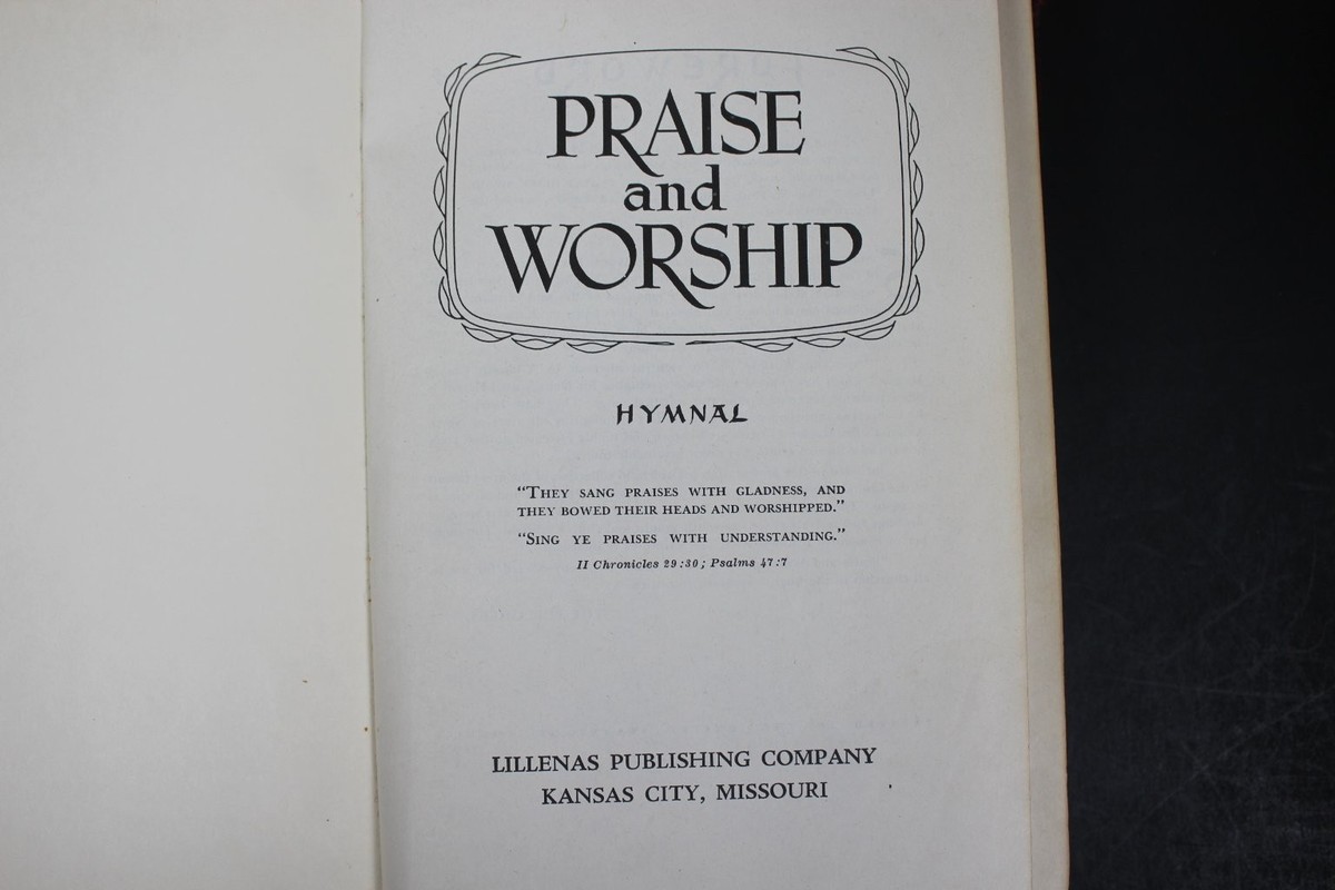 Praise and Worship Hymnal Lillenas Publishing Company Vintage | eBay