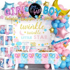 Twinkle Twinkle Little Star Gender Reveal Decorations, Star Boy or Girl Gende...