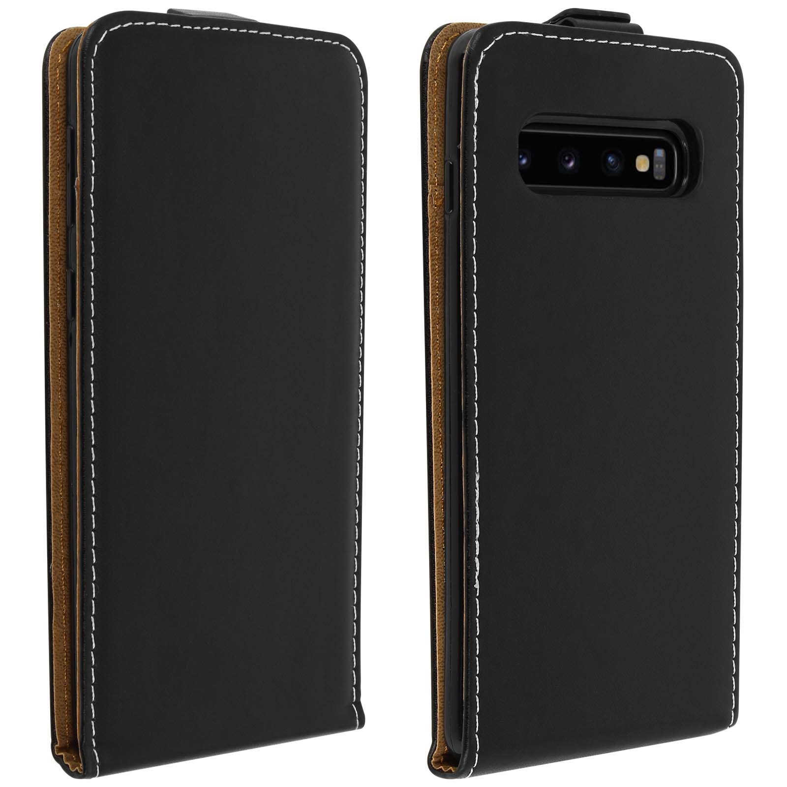 Étui pliant vertical Galaxy S10 anti-rayures protégeant écran et cartes