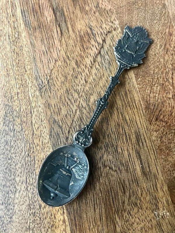 Vintage USA Liberty Bell Eagle Bicentennial H. Hooykaas Spoon Historical