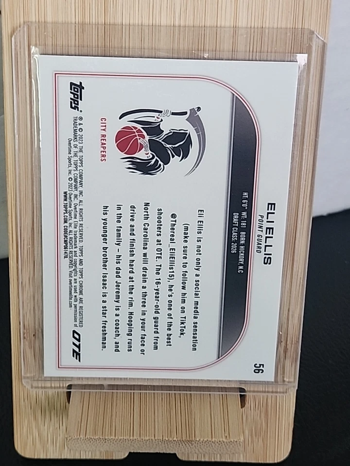 2022-23 Topps Chrome OTE Overtime Elite Sapphire Edition - Eli Ellis #56 (RC) - Image 2 of 2