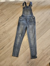 Calvin Klein Jeans Blue Overalls Distressed Girl's Size M 8/10