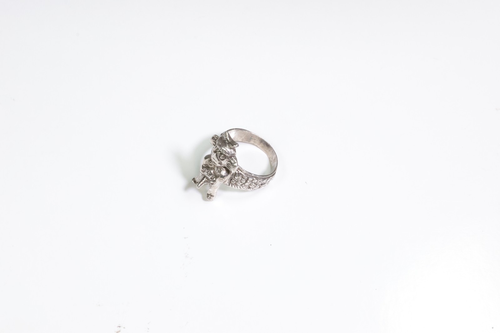 Unique and Solid Sterling Silver figurine ring si… - image 3