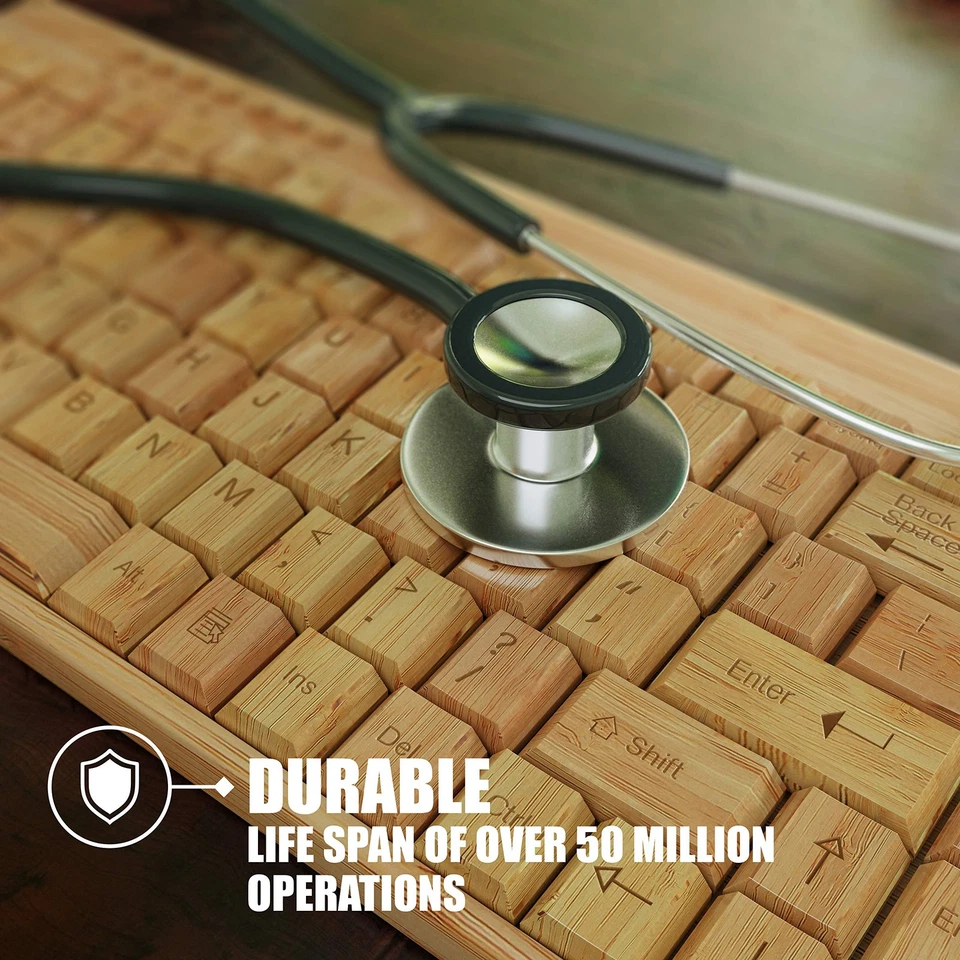 Wireless Bamboo Keyboard and Mouse – Natural, Handmade, Eco-Friendly. Compact... - Image 4 of 4