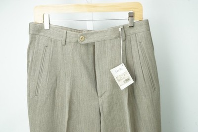 Zanella Touring Brown Woven 100% Wool Dress Pant 48R EU BRAND NEW