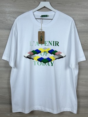 C est Bon L  AVENIR OF TODAY Tee Cotton Size XL White Multi 28052