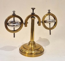 Extremely rare Wanka&rsquo;s double gyroscope brass and steel, circa 1896