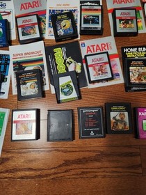 Atari 2600 Bundle Lot: 2 consoles, 30 Games,  26 Manuals, Paddles, joysticks  