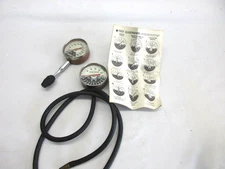 VINTAGE ENGINE VACUUM & FUEL PUMP PRESSURE TESTER GAUGE, Compression gauge