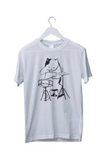 Drummer Cat T-shirt Mens Cats and Drums Graphic Tee | Music Shirt All Sizes