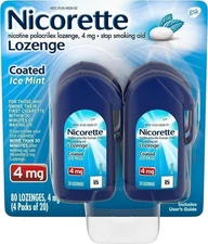 Nicorette 4mg Mini Nicotine Lozenges to Quit Smoking - Mint Flavored Stop...