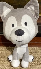 Husky Dog 10” Gray White Plush big head Stuffed Animal Fun Express 2019 RARE EUC
