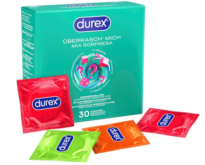 Durex Überrasch Mich Kondome-Mix   Mischung mit 4 verschiedenen Kondom-Sorten zu