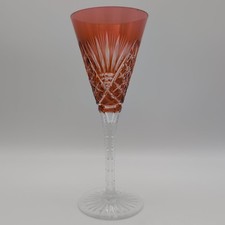 Stängelglas Überfang Frankreich Belgien Val St Lambert ? Weinrömer Römer Glas