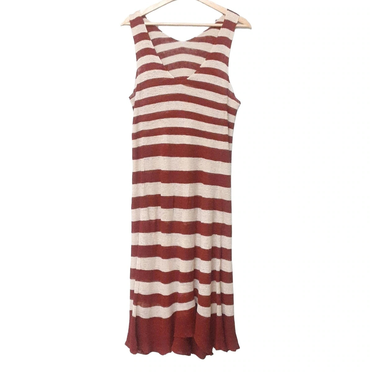 Auth JURGEN LEHL - Bordeaux Cream Women's Dress