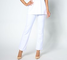 nicole by Nicole Miller Women's Pants Sz S Ponte Pull-On White A653442